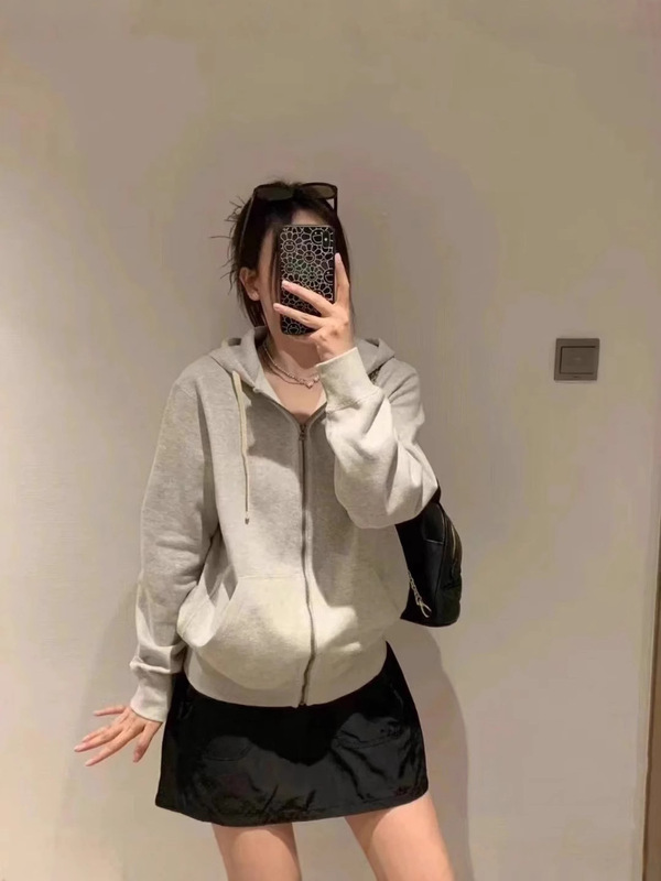 小马标连帽不加绒/加绒卫衣25秋新款经典百搭日常休闲情侣款外套|undefined