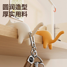 可爱猫咪挂钩课桌家用侧边小物件收纳可爱萌趣宿舍手机线挂钩整理|undefined