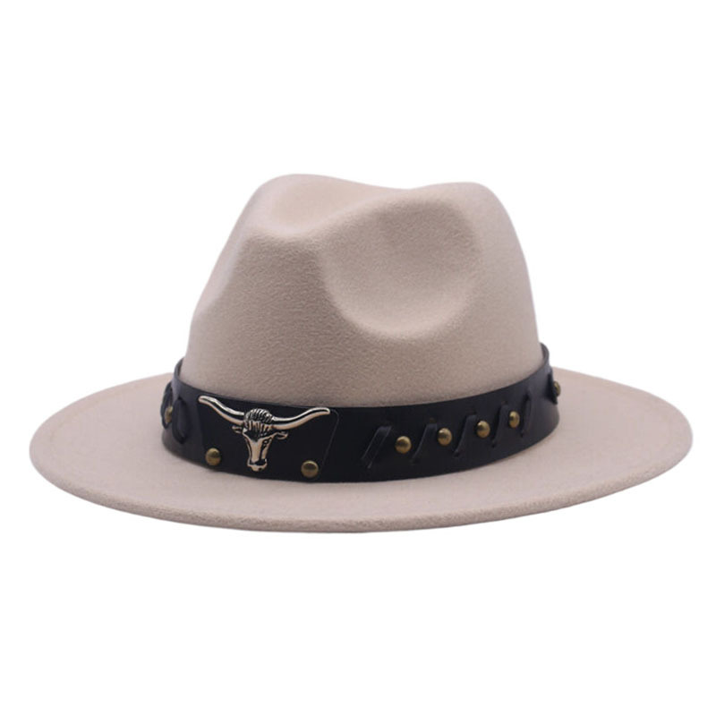 Cappello da cowboy spagnolo unisex Cappello a cilindro jazz erboso con tesa piatta e tesa larga per uomo e donna_voghion.com