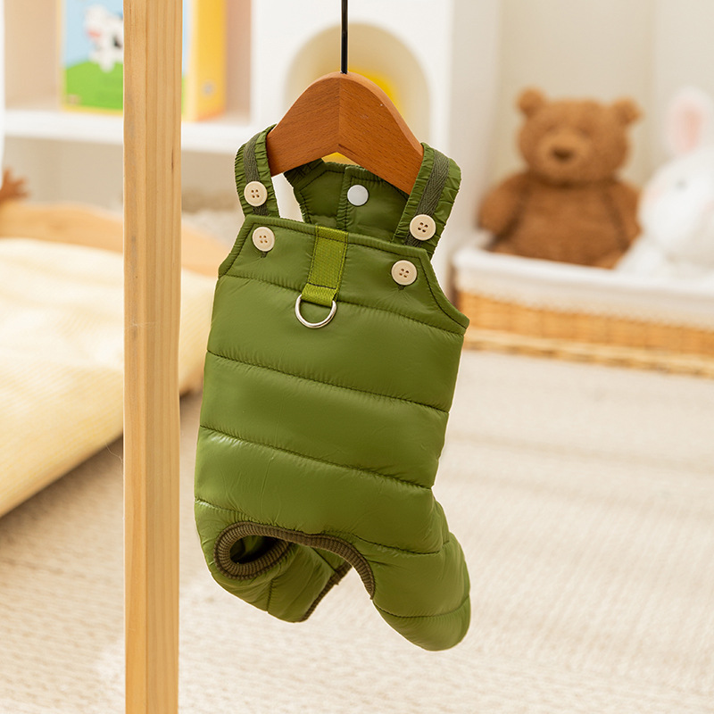 Otoño y invierno gatos lindos pantalones de cinturón de cuatro patas ropa de algodón perros calientes y gruesos ropa de gato de mascota tailandesa