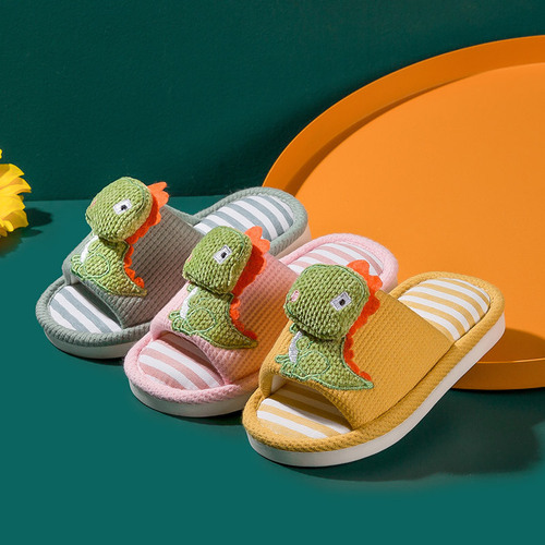 Fawn Milli Children's Slippers Wholesale Spring and Autumn Linen Indoor Home Soft Sole Boys Girls Baby All Seasons Slippers