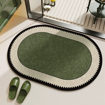 Avtomobil döşəmə paspasları — shower room, entryway, and doorway - green-island-oval-4060cmnew-diatom-mud