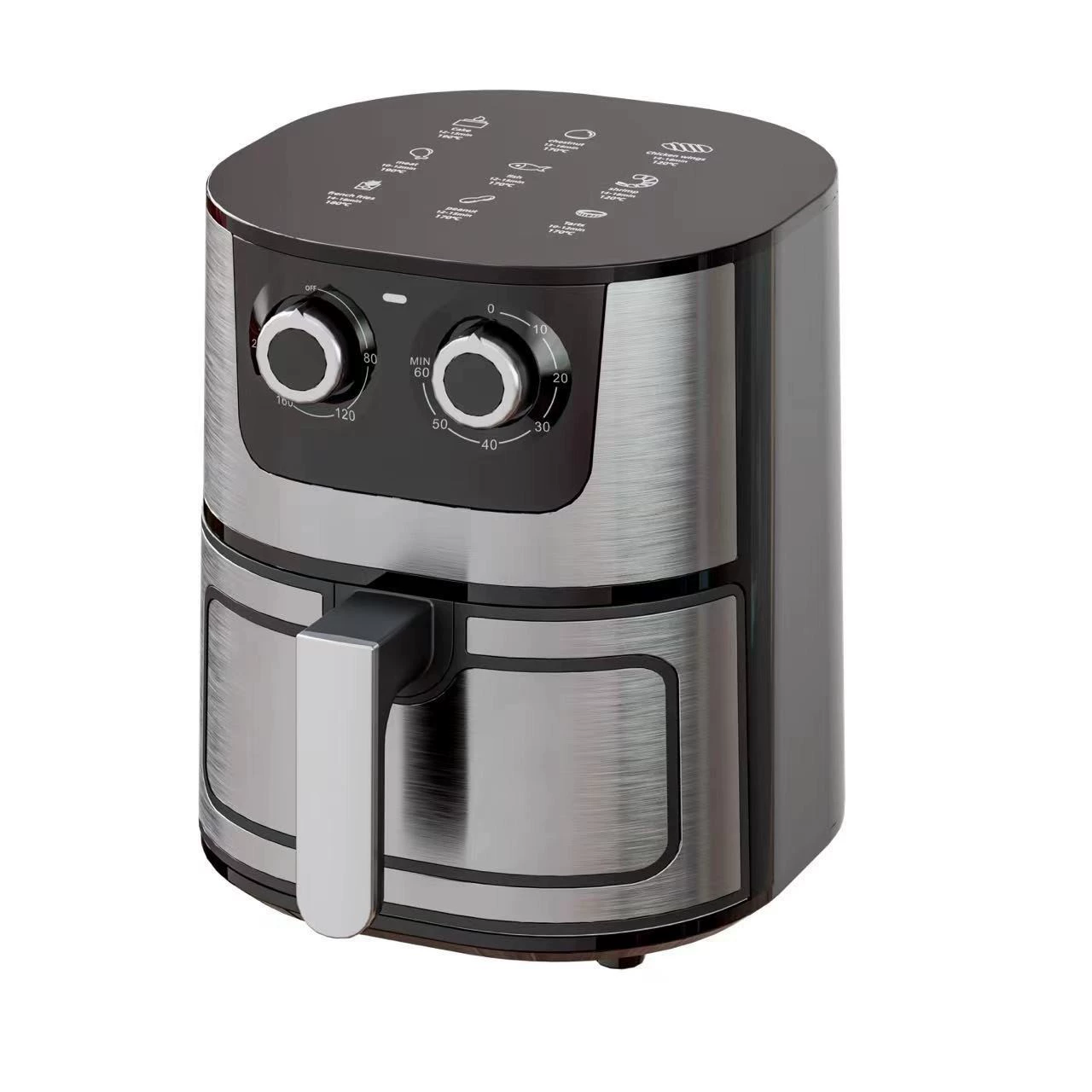 Visual Smart Air Fryer, нержавеющая сталь, сенсорный цветной экран, варианты от 4,5–15 л, США/ЕС/ВК