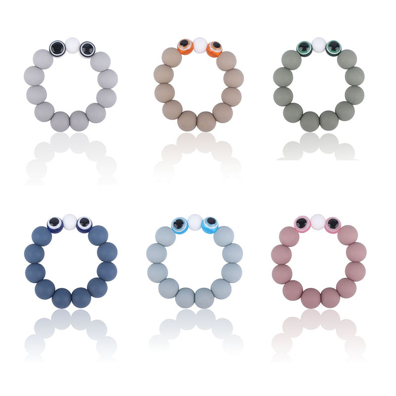 Bebé suministros de silicona perlas mordedor bebé dientes de juguete acrílico modelado de ojos Comercio exterior Nuevo