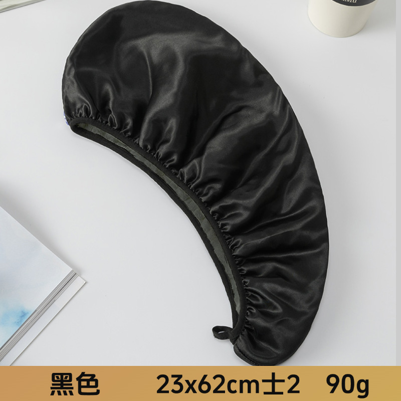 法式仿真丝干发帽女士超强吸水速干包头发毛巾双层缎面浴帽成人|undefined