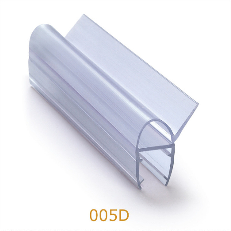 淋浴房D型带缓冲防撞挡水条 酒店卫生间浴室玻璃门侧边防水密封条