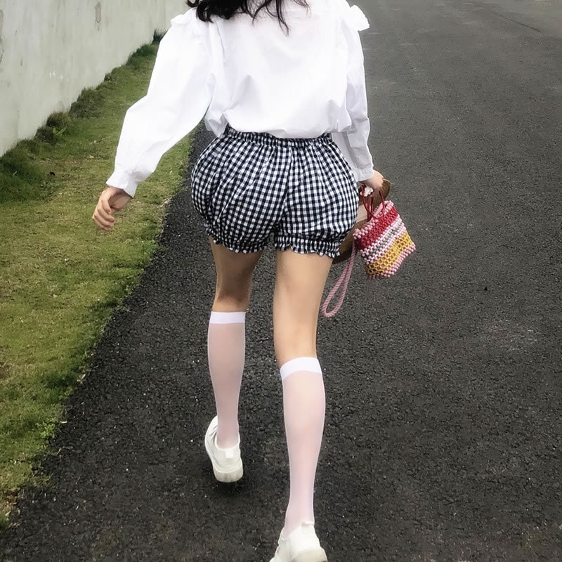 中筒ストッキングの中筒靴下の短い靴下の芯の糸の半分の薄い透明な靴下の女性の靴下のjk靴下の卸売り|undefined