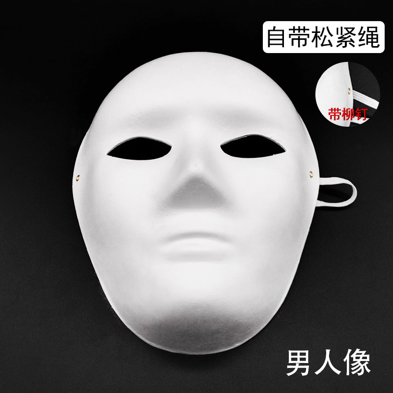 Niños DIY cara completa máscara de zorro pulpa masculina máscara dibujada a mano en blanco 12 máscara del zodiaco pintada calabaza