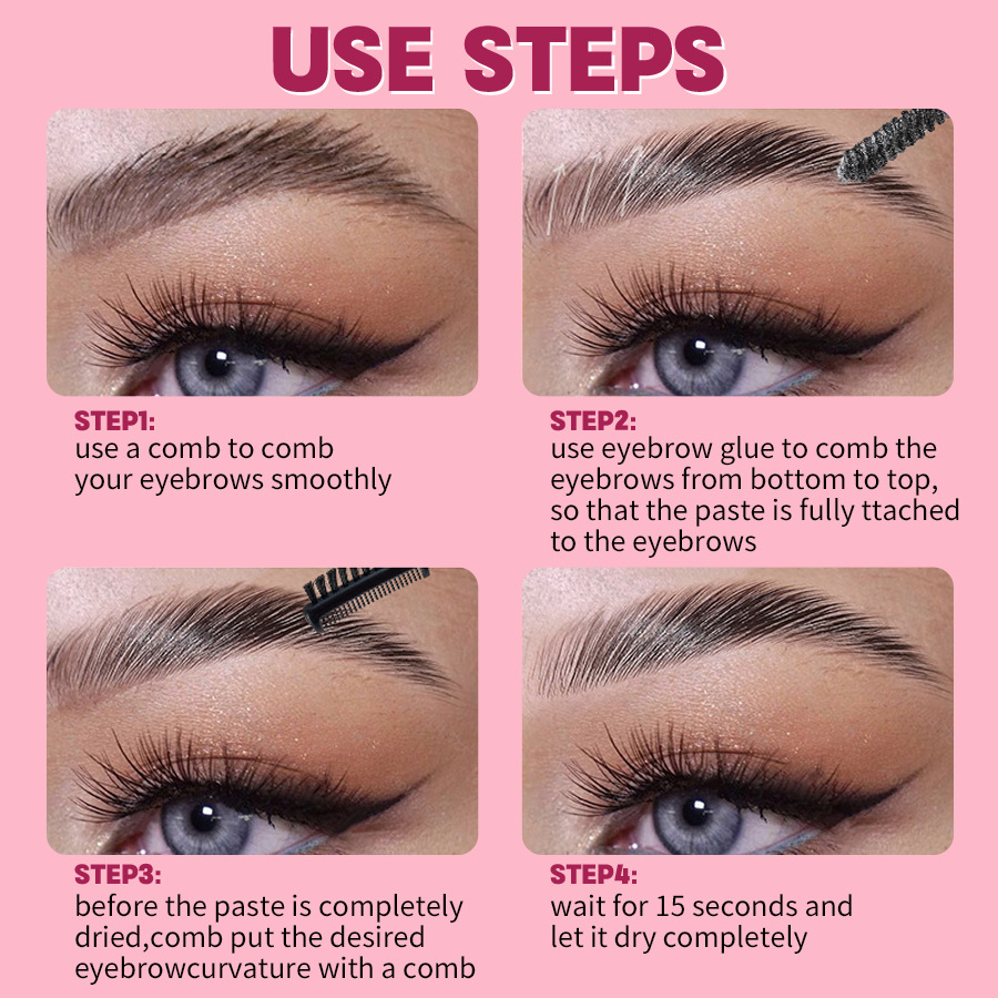 PAGE VINE estereoscópio ceja crema de cejas doble cabeza ceja pein cejas crema de cejas incolor cejas de fijación exclusiva transfronteriza