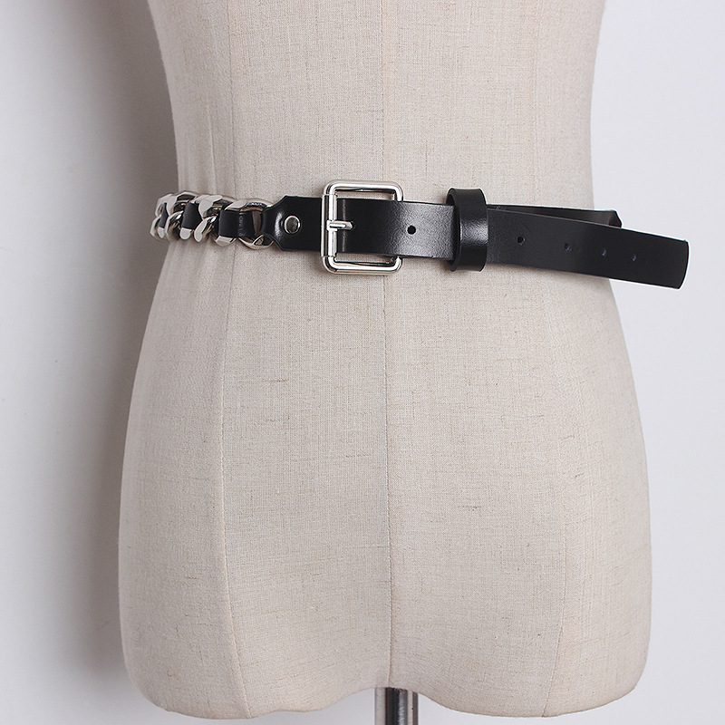 belt waist chain women's suit practical and versatile metal thick chain decorative belt ladies pants belt trend_voghion.com