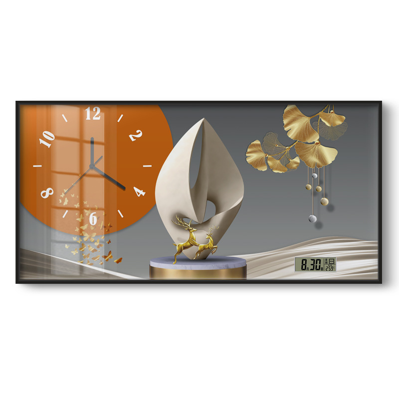 Caja de medidor de electricidad decoración pintura de gran tamaño con reloj calendario perpetuo para niñas que cubren la caja de distribución fuerte y débil pintura colgante del restaurante