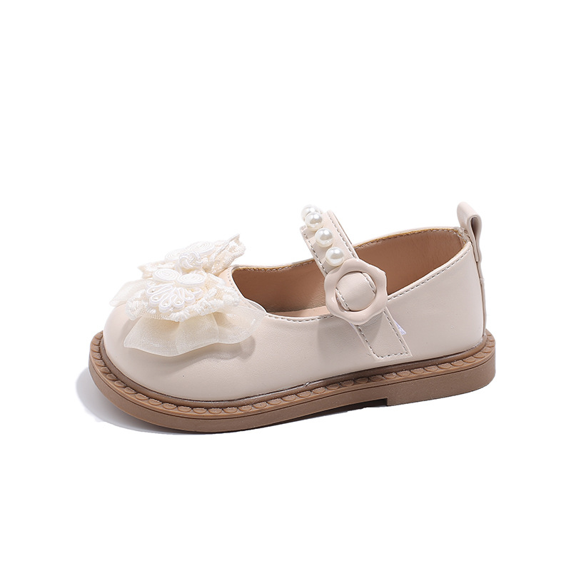 Zapatos de princesa para niñas 2024 nuevo estilo primavera y otoño moda zapatos de cuero para niños zapatos de princesa para niños zapatos individuales con lazo para niñas marea