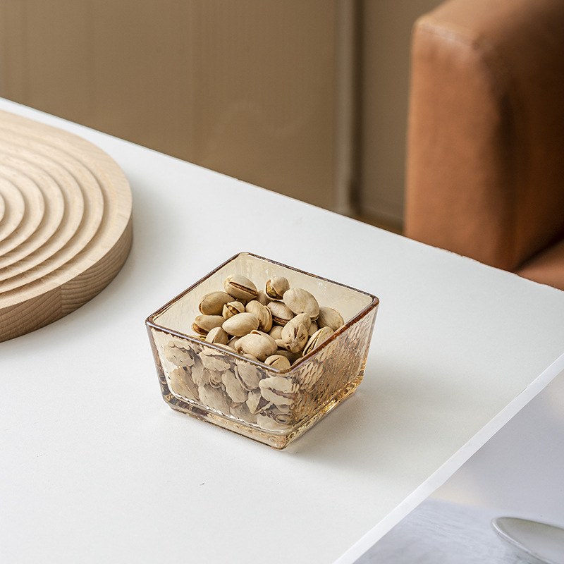 Plato de frutas de vidrio, plato de frutas de lujo ligero casero con cubierta de barra KTV creativo de bocadillos, plato de bocadillos