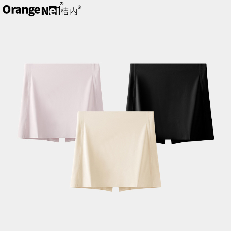 Orange Wooden Safety Pants Underwear Women's Anti-walking Summer Thin Traceless Invisible Wear-free Underwear Women's Shorts Base