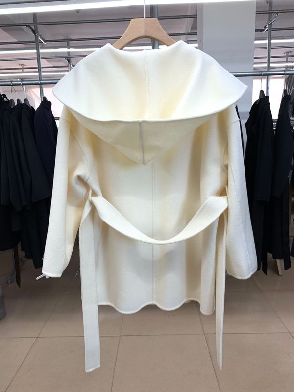 現物大連nss秋冬現物の中の長いタイプの婦人服は帽子のゆったりしている版の両面のカシミヤのコートのウールの外にあります。|undefined