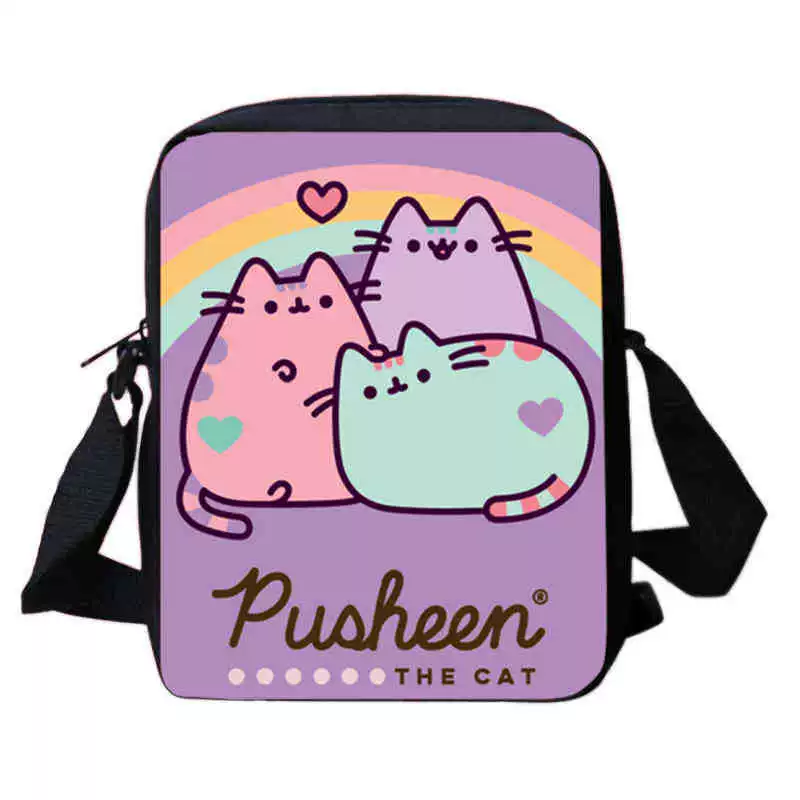 Рюкзак учебный Pusheen Fat Jimao с принтом периферийного типа, через стекло, зарубежная торговля, школьный рюкзак