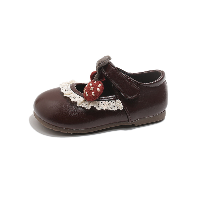 Zapatos de cuero de moda de niñas versátiles primavera y verano 2026 nuevos niños huecos zapatos de princesa de encaje zapatos de encaje image 6