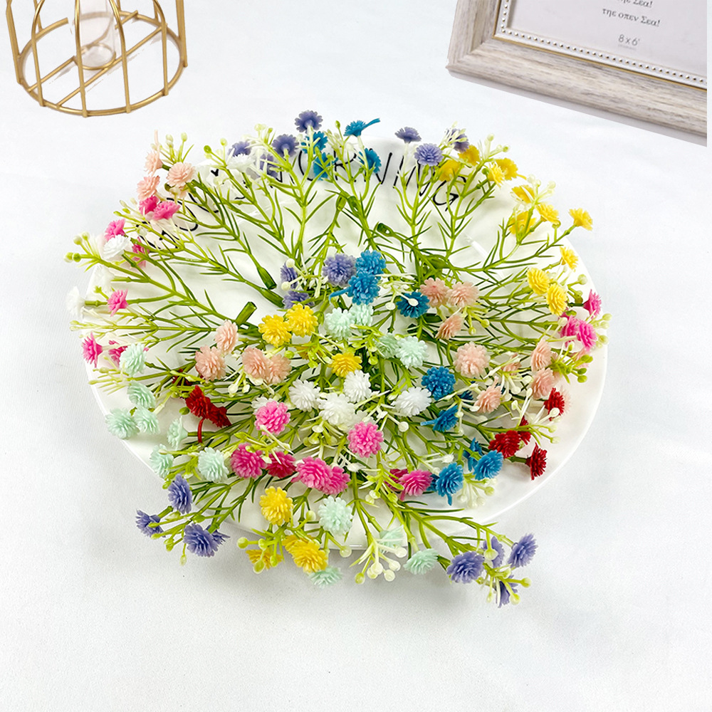 Simulación de pegamento blando lleno de estrella de bodas decoración del hogar pequeña fresca DiDi accesorios de flores de imitación de flores de plástico