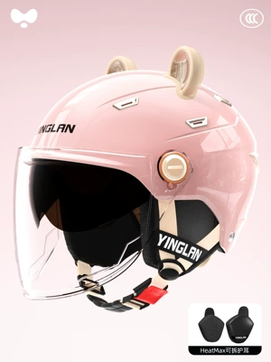 Motosiklet kaskı (dəbilqə) – with Dual Mirrors, 3C Certified - 3c-double-mirror-powder-hd-long-mirror-heatmax-removable-ear-protection-one-size-fits-all