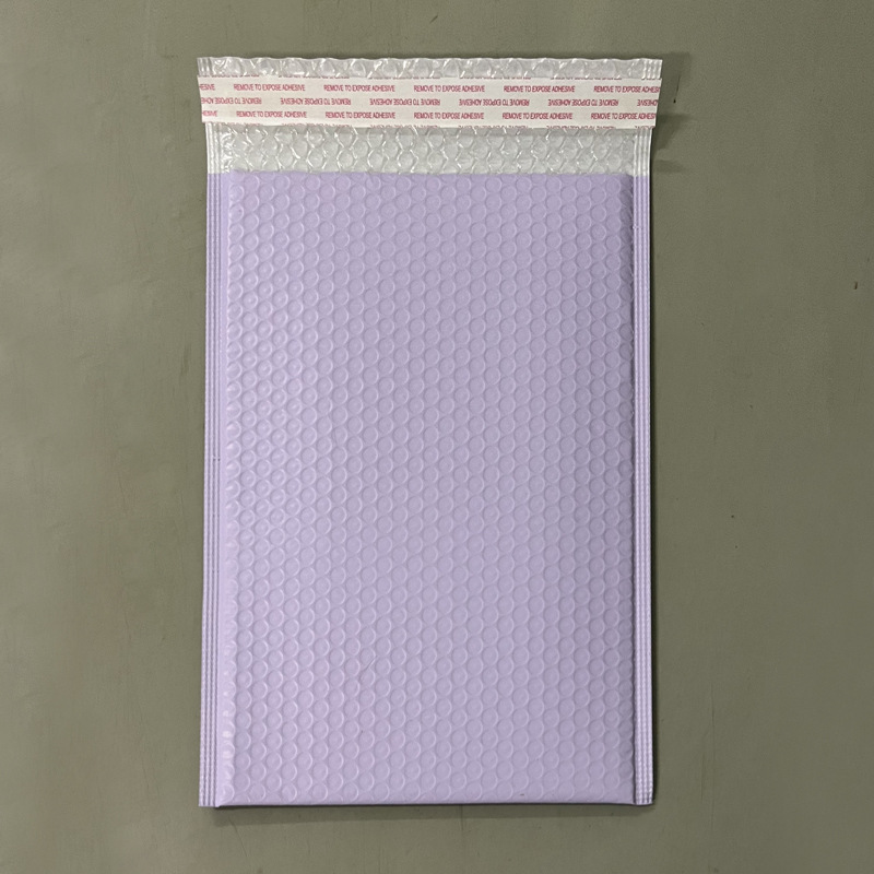 Bolsa de regalo de bolsa de burbuja de película coextruida púrpura al por mayor bolsa de joyería de ropa de color caramelo fabricante de bolsa expreso