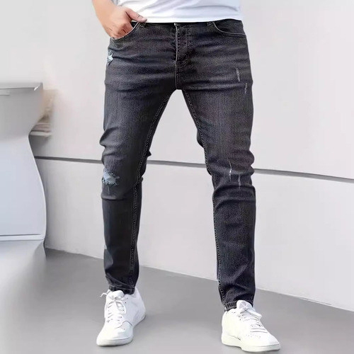 Cross-border selected quality goods Men's American stretch mini-jeans Amazon tight jeans for men