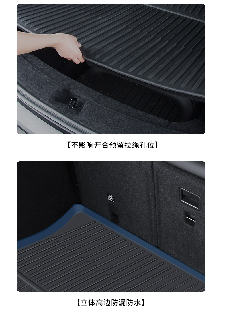 Seat Backrest Pad, Trunk Mat, Floor Mats for Model Y Tesla