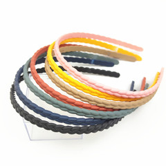 日韓彩色磨砂發箍發捆簡約編織麻花細頭箍劉海夾碎頭夾子發卡髮飾