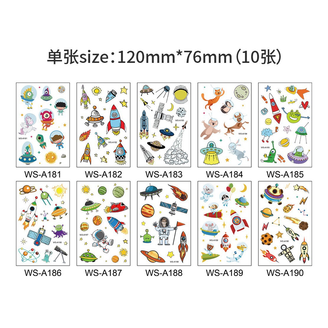 Set de Tatuajes Temporales Infantiles de Papel para Cuerpo image 9