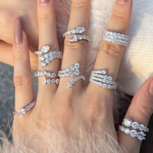 S925�����ʯ�������ins����ŷ���羳���������ָ�Ž��������