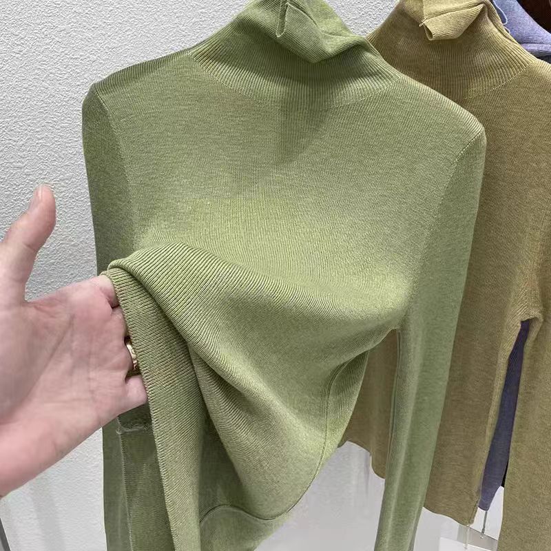 Turtleneck Wool Knitwear Bottoming Sweater Women's Autumn and Winter Inner Wear 2024 Autum New High-end Elegant Top Turtleneck Wool Knitwear Bottoming Sweater Women's Autumn and Winter Inner Wear 2024 Autum New High-end Elegant Top