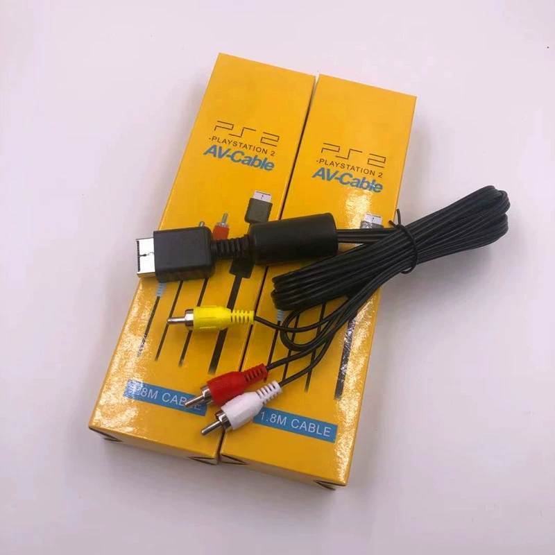 Кабель PS2AV совместим с игровой консолью Sony PS2, специальный видеокабель, медная шёлковая AV-кабель PS2