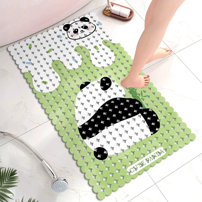 Avtomobil döşəmə paspasları — Foot Mat, Bathroom Floor Mat - cartoon-panda-avatar-70x40cm-environmentally-friendly-odorless-shipped-on-the-same-day-simple-round-style