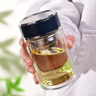 双层玻璃杯定制logo高硼硅耐高温小可爱茶杯广告杯子礼品水杯印字