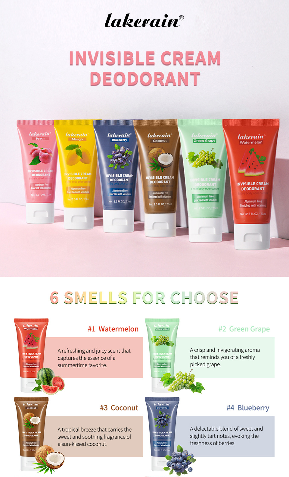 lakerain Fruit-Flavored Women's Body Balm 73 ml Solid Balm details Picture