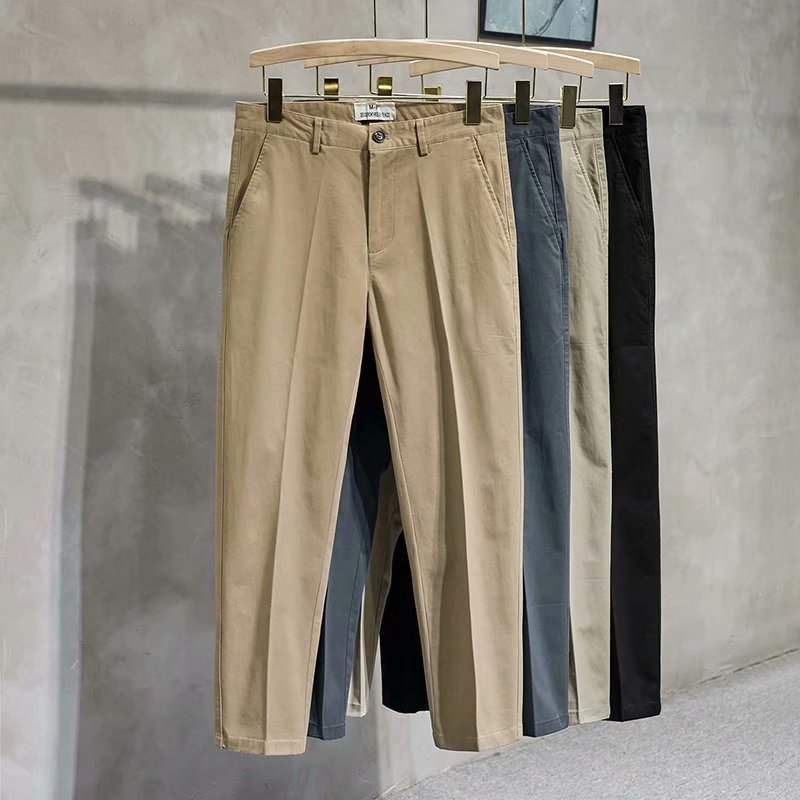 跨境2022春夏薄款9九分裤潮男色休闲西装裤韩版锥形修身男士裤子