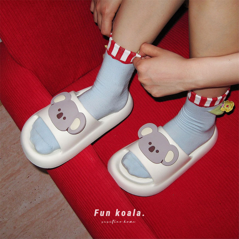 Fashionable and Comfortable Casual Eva Home Slippers for Men and Women, Couple Summer New Soft Cute Koala Outdoor Slippers
