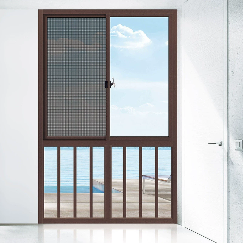 Раздвижное окно с теплоразрывом из алюминиевого сплава 118, герметичные двери и окна от пола до потолка на балконе гостиной, трехрельсовые раздвижные алюминиевые двери и окна с теплоразрывом.