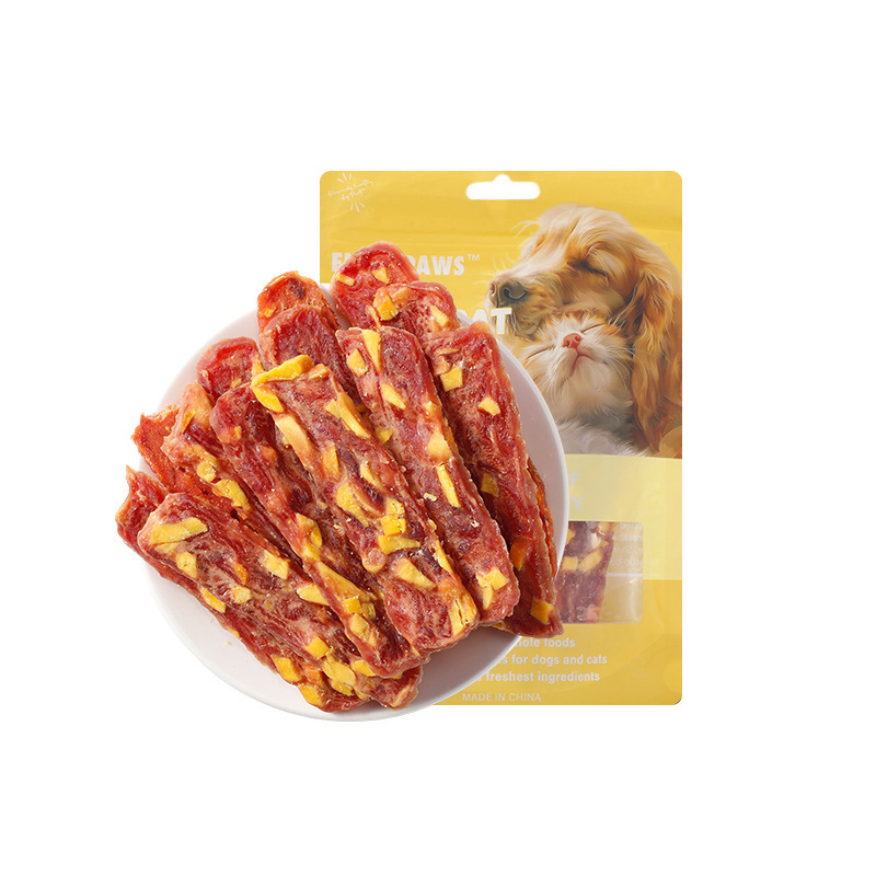 Yema de huevo de perro transfronteriza, rodajas de pato, bocadillos secos para mascotas que contienen fosfolípidos blandos