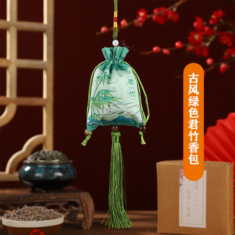 Dragon Boat Festival Bolsita repelente de mosquitos de ajenjo Bolsita vacía Colgante para niños Armario Bolsillo con cordón Bolsa de la suerte de joyería