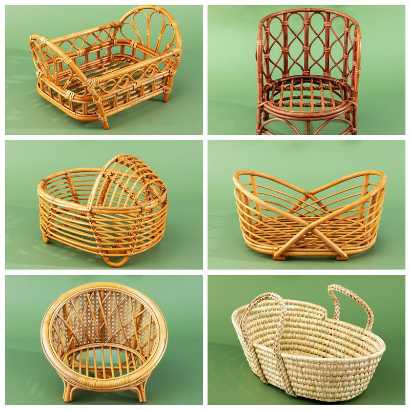 Newborn Baby Photography Props, Newborn Baby Photo Basket, Baby Photography Rattan Bed, Photo Studio New Container Newborn Baby Photography Props, Newborn Baby Photo Basket, Baby Photography Rattan Bed, Photo Studio New Container
