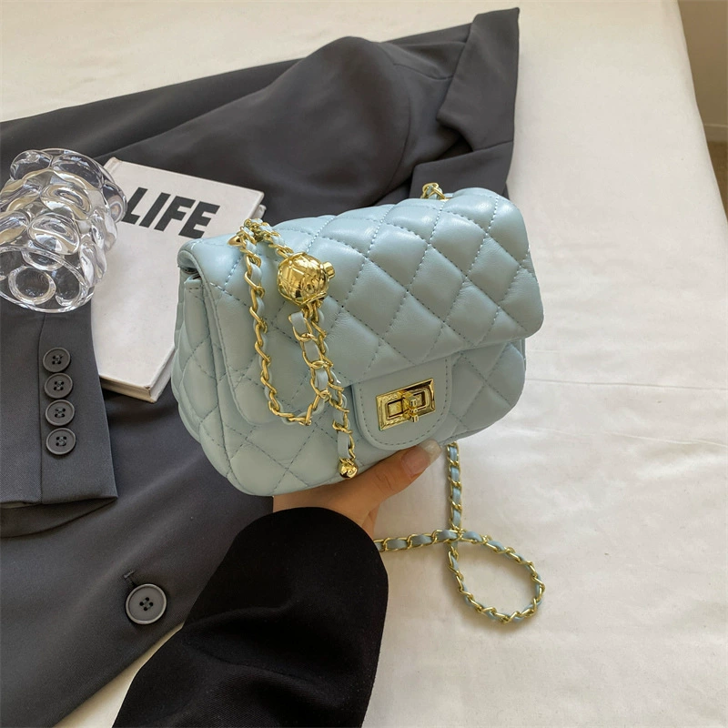 Модная сумка через плечо с цепочкой в корейском стиле, Chanel стиль, разные цвета