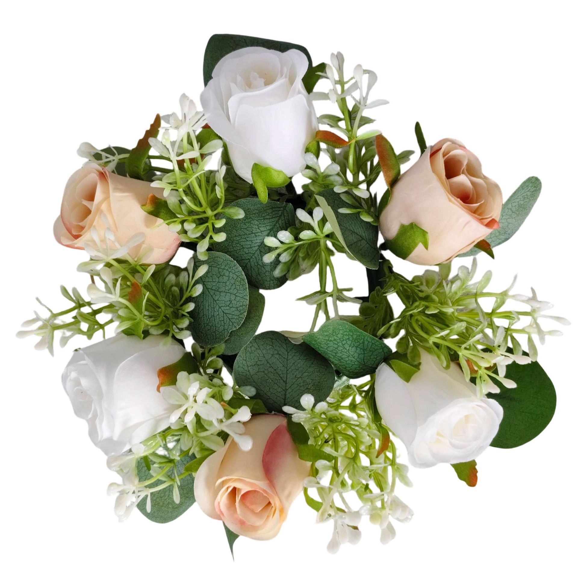 Simulación transfronteriza rosa eucalyptus candelabro guirland decoración de mesa de banquete guirland decoración del hogar amazon