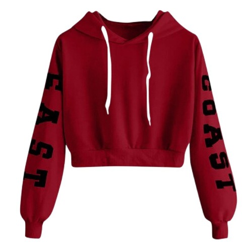 Crop Top Tops Hoodies Women Sweatshirt ladies Hoodie