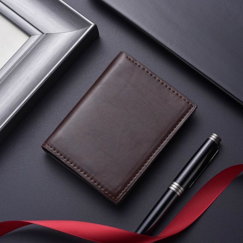 Cartera delgada de cuero suave para hombre antimagnético con múltiples tarjetas, tarjeta de conducir, tarjeta bancaria para hombre, gran capacidad, billetera pequeña con múltiples descuentos
