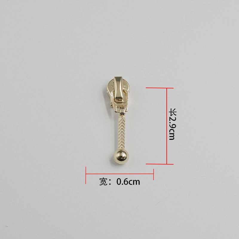 批发金属拉链头 3号拉链头浅金拉头拉片箱包拉链拉扣头5号拉链头|undefined