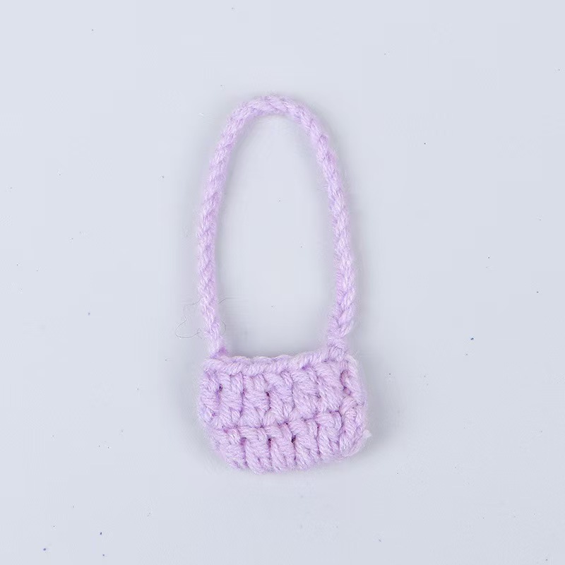 迷你毛线小包包掌门狗小挎包玩具配件手钩包包diy手工饰品