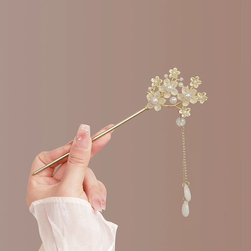 Hairpin Hanfu заколка для волос, орхидея цветочный декоративный аксессуар для волос, простая элегантная китайская стиль