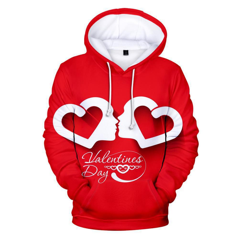 -Sudadera deportiva holgada con capucha impresa en 3D para hombres y mujeres con elementos del Día de San Valentín_voghion.com