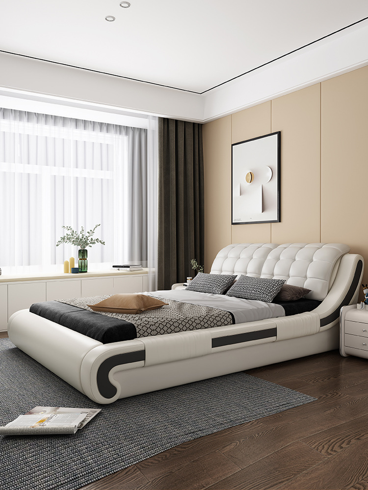 Кровать кожаная 1500x1900 каркас