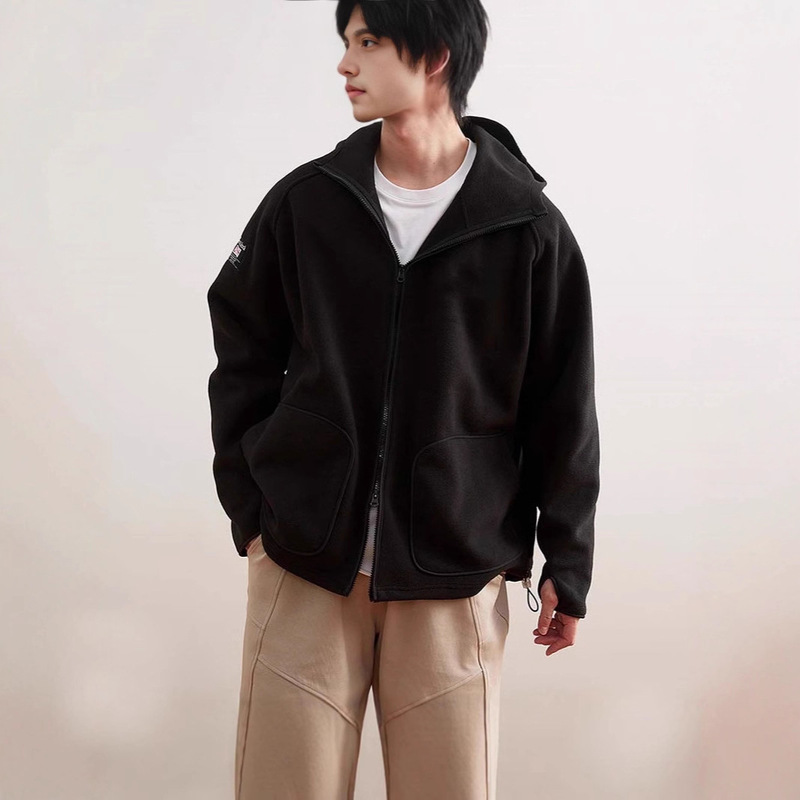 Solid Color Loose Casual Hooded Top Sweatshirt Men's Winter New Simple High Street Long-Sleeved Jacket North Face 23823 Solid Color Loose Casual Hooded Top Sweatshirt Men's Winter New Simple High Street Long-Sleeved Jacket North Face 23823